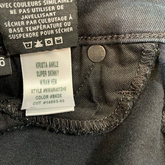 Hudson Jeans Krista ankle super skinny black distressed skinny stretch denim - Picture 9 of 11